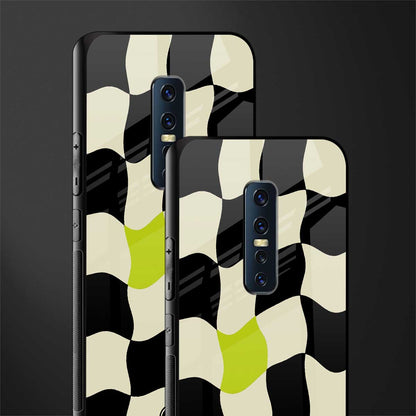 trippy pastel checks glass case for vivo v17 pro image-2