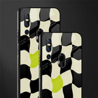 trippy pastel checks glass case for vivo v15 image-2