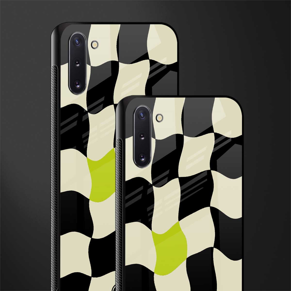 trippy pastel checks glass case for samsung galaxy note 10 image-2