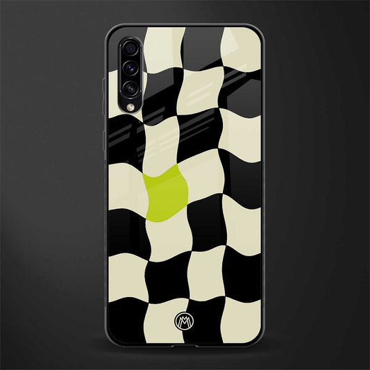 trippy pastel checks glass case for samsung galaxy a70 image