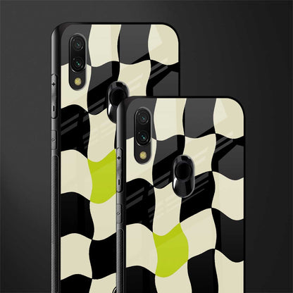 trippy pastel checks glass case for redmi note 7 pro image-2