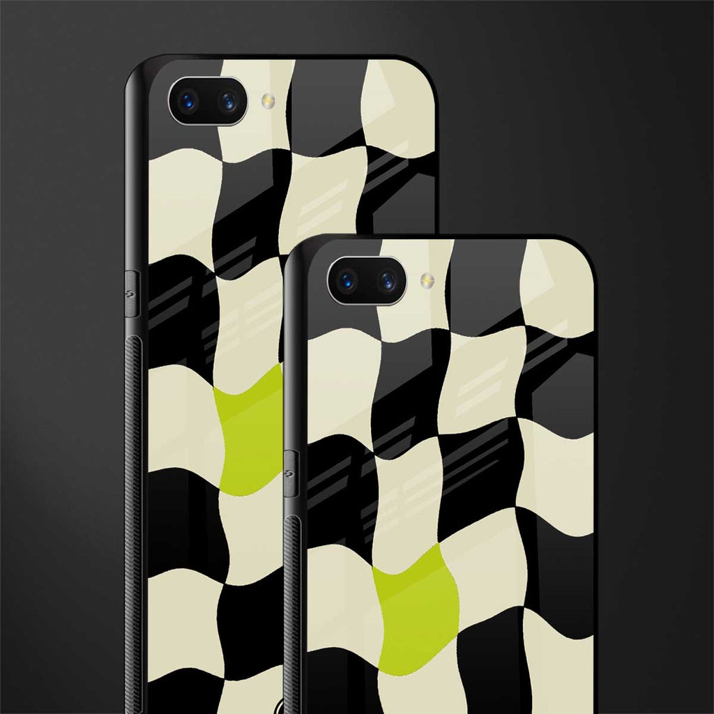 trippy pastel checks glass case for realme c1 image-2