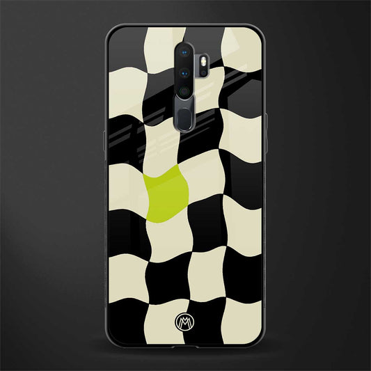 trippy pastel checks glass case for oppo a9 2020 image