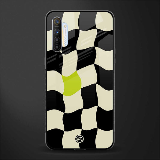 trippy pastel checks glass case for realme x2 image