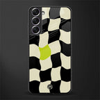 trippy pastel checks glass case for samsung galaxy s21 fe 5g image