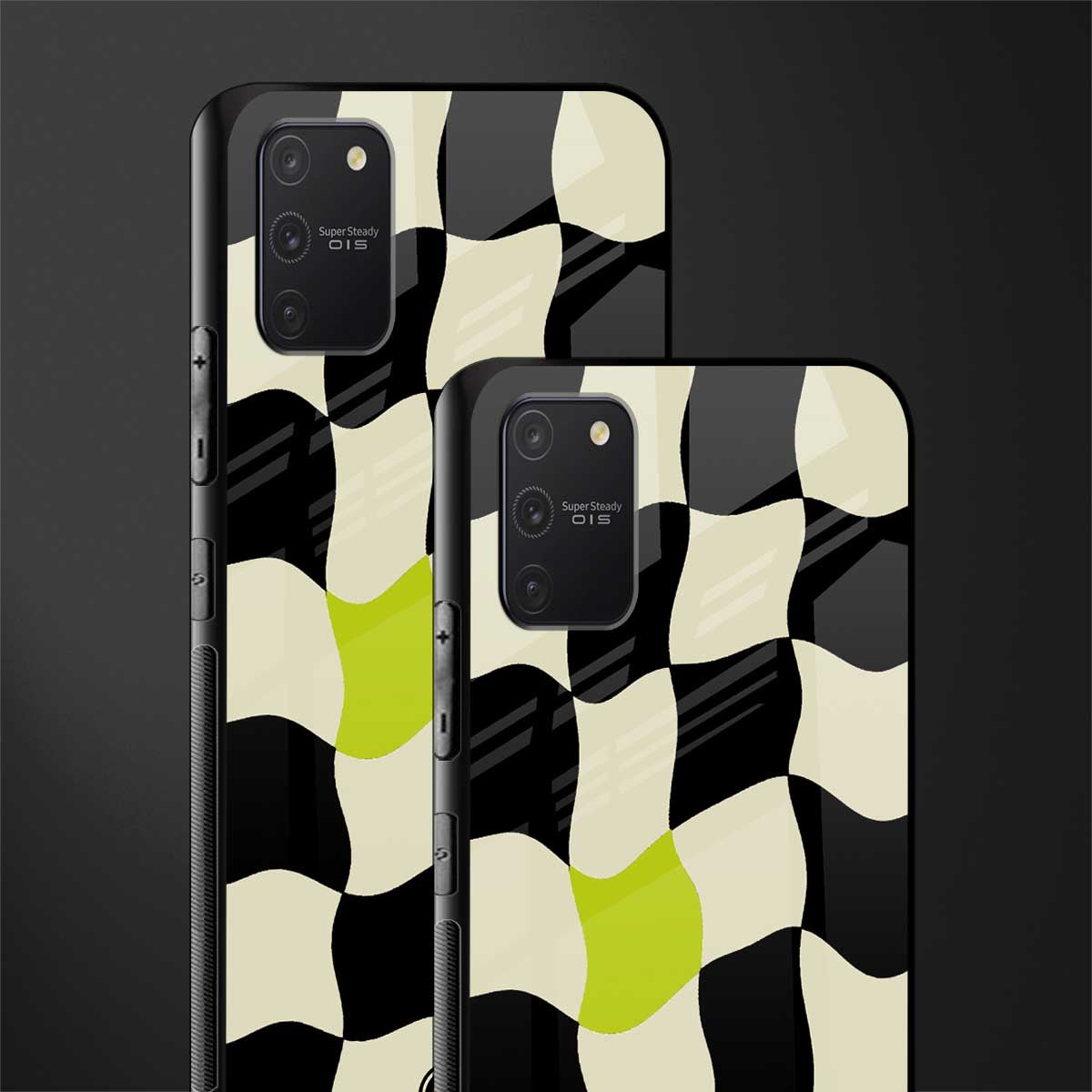 trippy pastel checks glass case for samsung galaxy s10 lite image-2