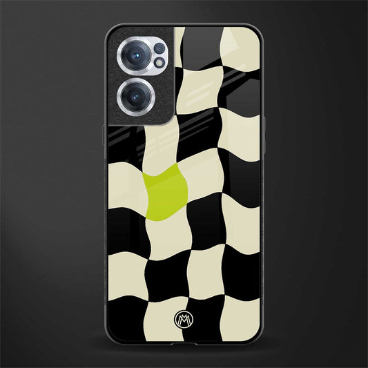 trippy pastel checks glass case for oneplus nord ce 2 5g image