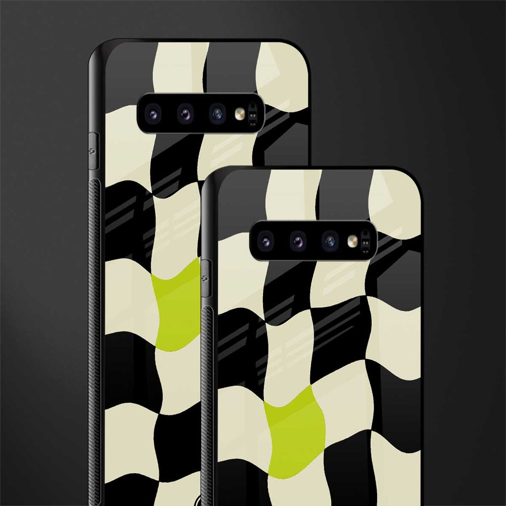 trippy pastel checks glass case for samsung galaxy s10 plus image-2