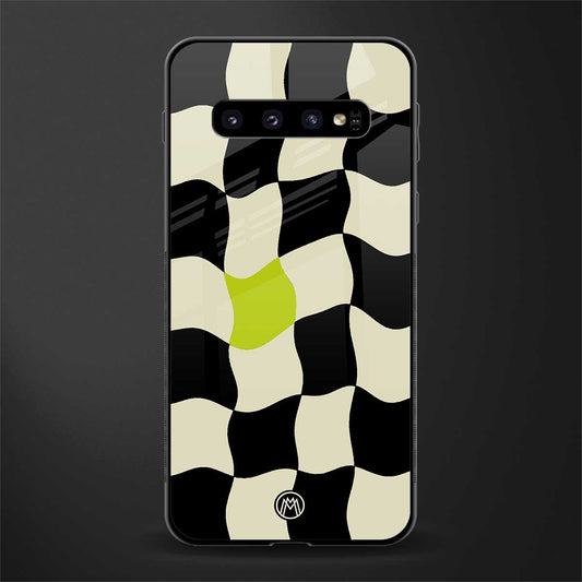 trippy pastel checks glass case for samsung galaxy s10 plus image