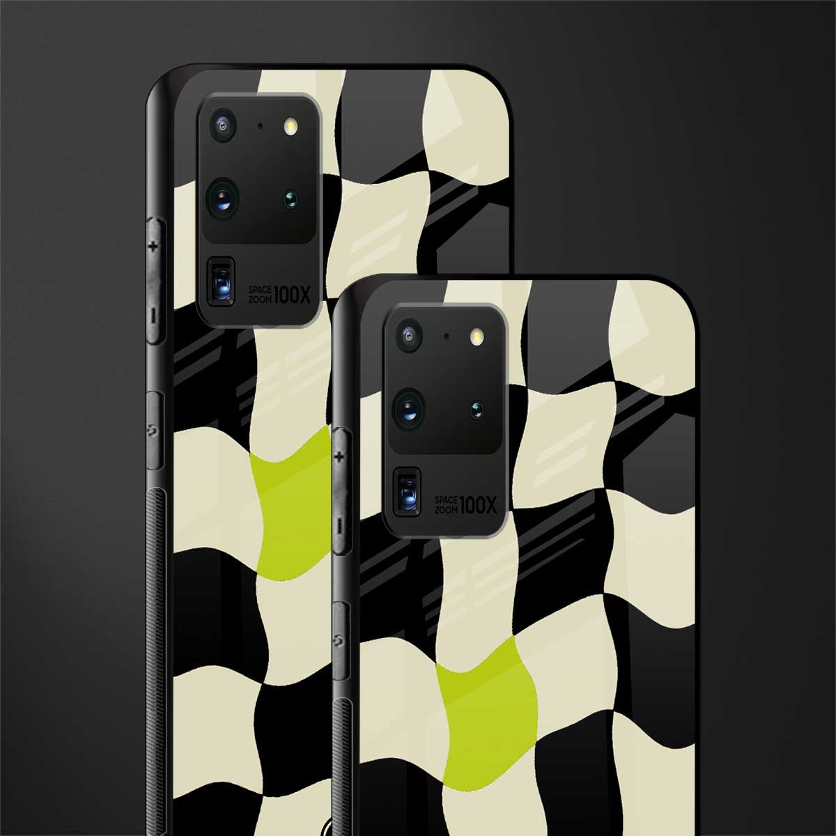 trippy pastel checks glass case for samsung galaxy s20 ultra image-2