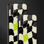 trippy pastel checks glass case for vivo y17 image-2