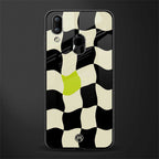 trippy pastel checks glass case for vivo y93 image