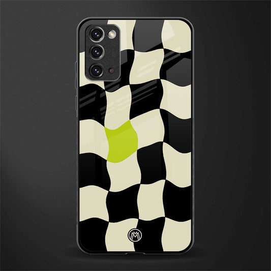 trippy pastel checks glass case for samsung galaxy note 20 image