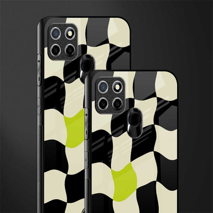 trippy pastel checks glass case for realme narzo 20 image-2