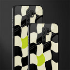 trippy pastel checks glass case for poco m2 image-2