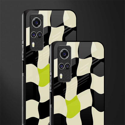 trippy pastel checks glass case for vivo y53s image-2