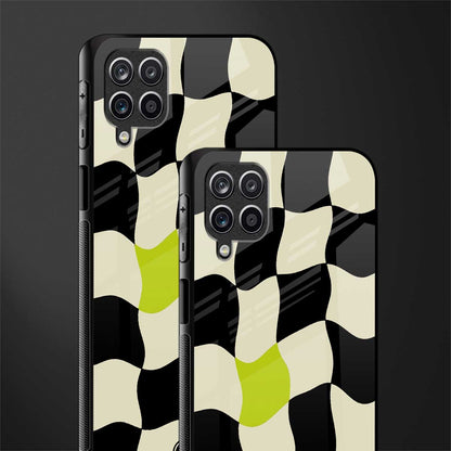 trippy pastel checks glass case for samsung galaxy f12 image-2
