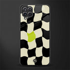 trippy pastel checks glass case for samsung galaxy a12 image