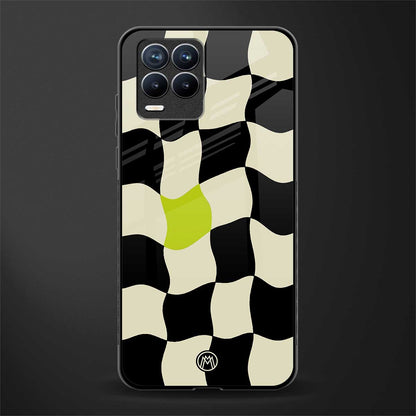 trippy pastel checks glass case for realme 8 pro image
