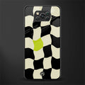 trippy pastel checks glass case for poco x3 pro image