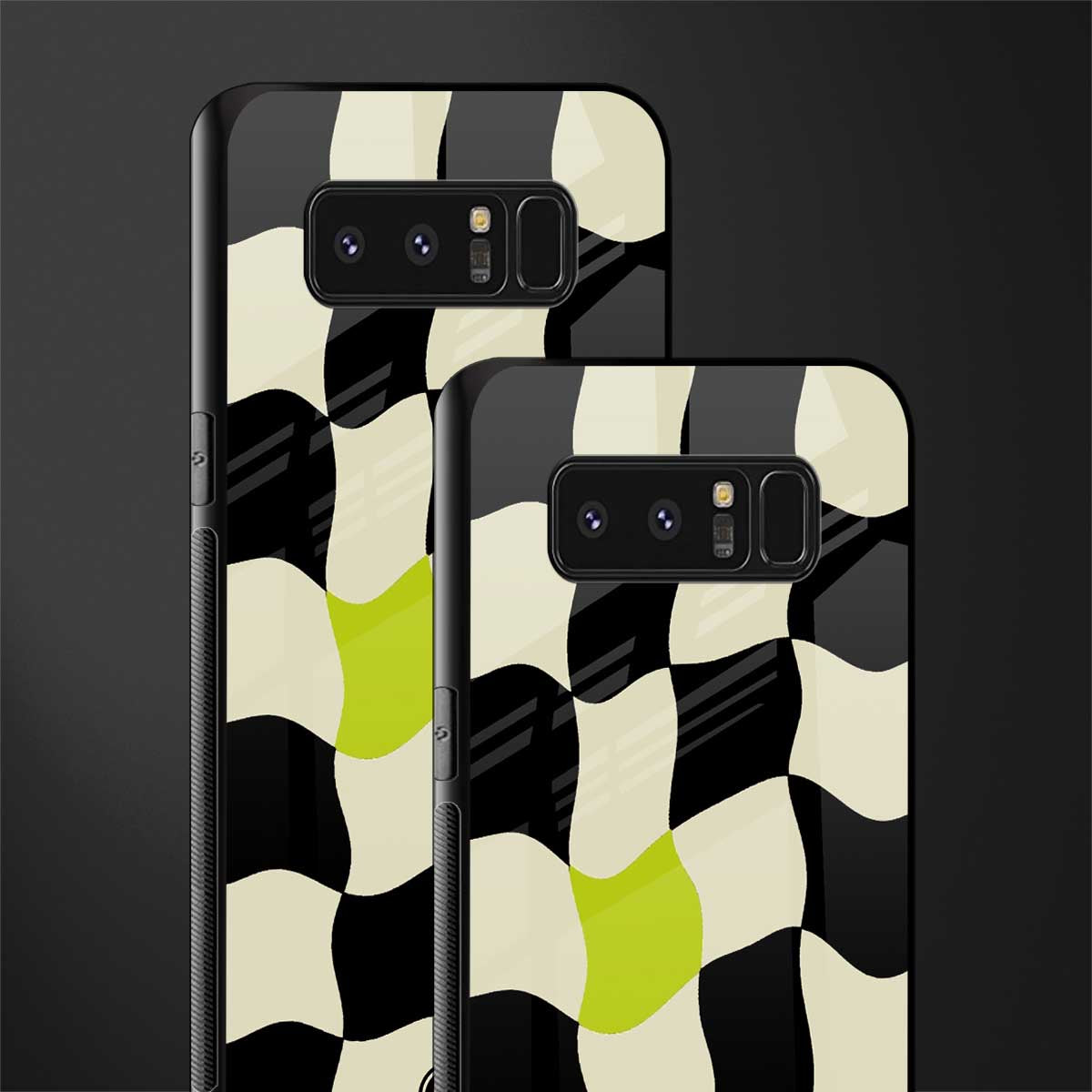 trippy pastel checks glass case for samsung galaxy note 8 image-2
