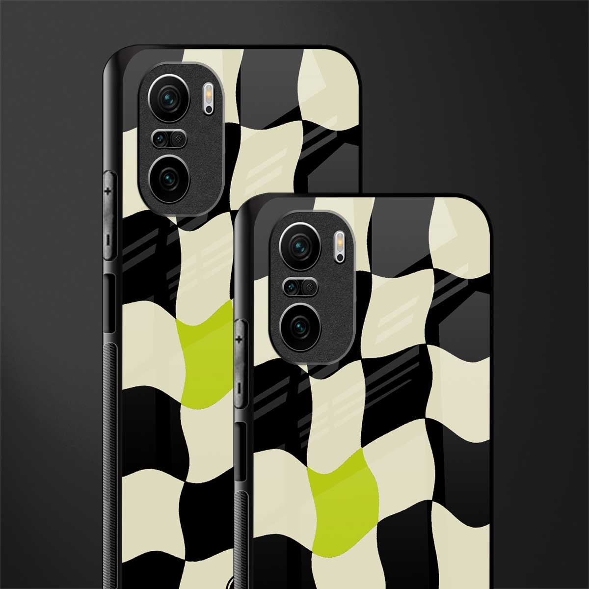 trippy pastel checks glass case for mi 11x 5g image-2
