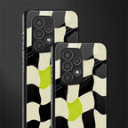 trippy pastel checks back phone cover | glass case for samsung galaxy a53 5g