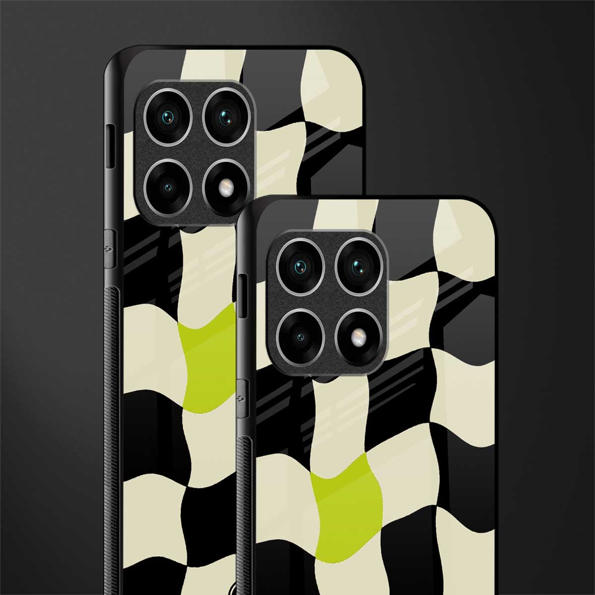 trippy pastel checks glass case for oneplus 10 pro 5g image-2