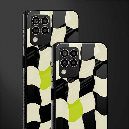 trippy pastel checks back phone cover | glass case for samsung galaxy m33 5g