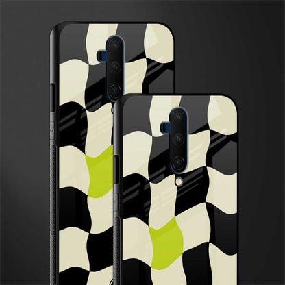 trippy pastel checks glass case for oneplus 7t pro image-2