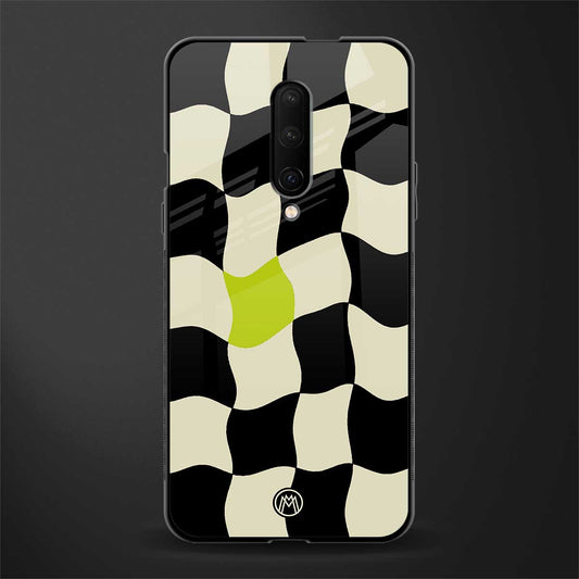 trippy pastel checks glass case for oneplus 7 pro image