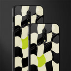 trippy pastel checks glass case for oneplus 7 image-2