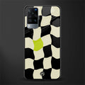 trippy pastel checks glass case for vivo x60 image