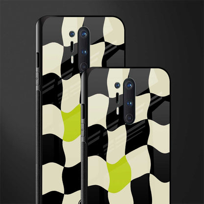 trippy pastel checks glass case for oneplus 8 pro image-2