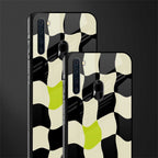 trippy pastel checks glass case for samsung a21 image-2