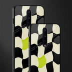 trippy pastel checks glass case for oneplus 8 image-2