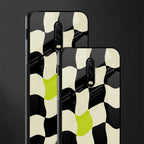 trippy pastel checks glass case for oneplus 6t image-2