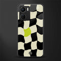 trippy pastel checks back phone cover | glass case for vivo y16