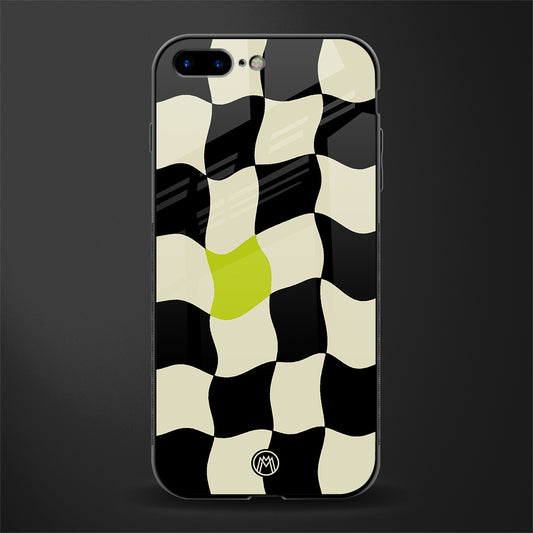 trippy pastel checks glass case for iphone 7 plus image