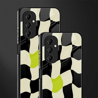 trippy pastel checks back phone cover | glass case for samsung galaxy a14 5g