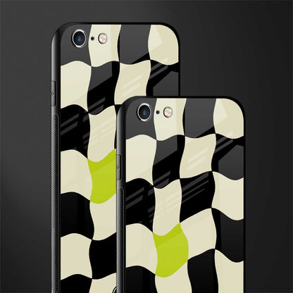 trippy pastel checks glass case for iphone 6s image-2