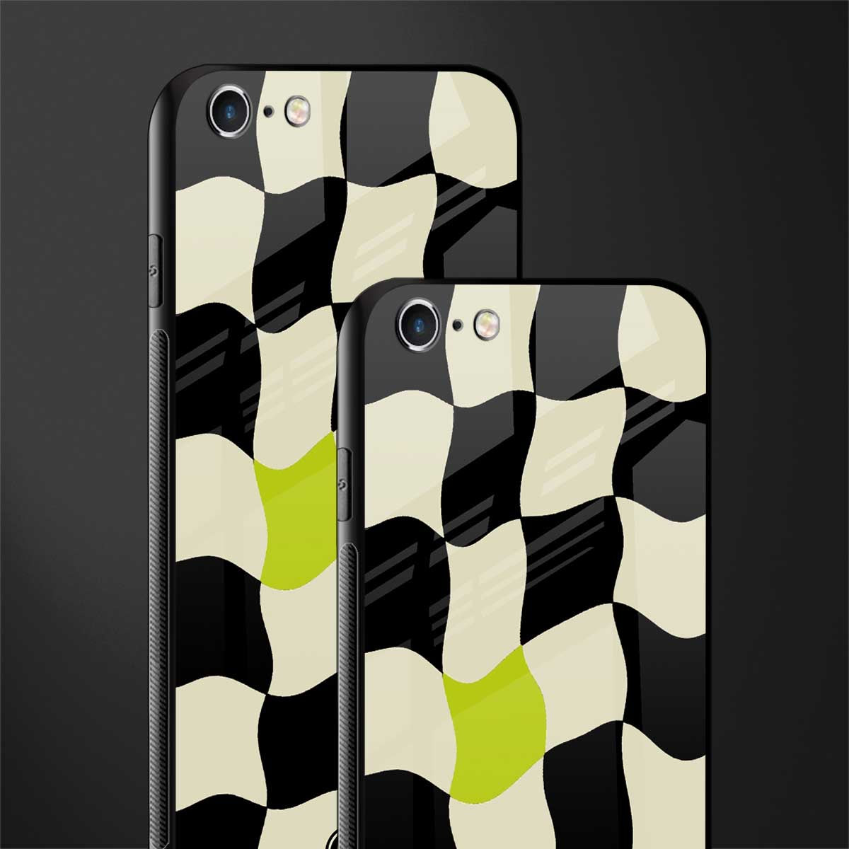 trippy pastel checks glass case for iphone 6 image-2