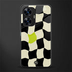 trippy pastel checks back phone cover | glass case for realme c55