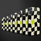 trippy pastel checks glass case for mi a3 redmi a3 image-3