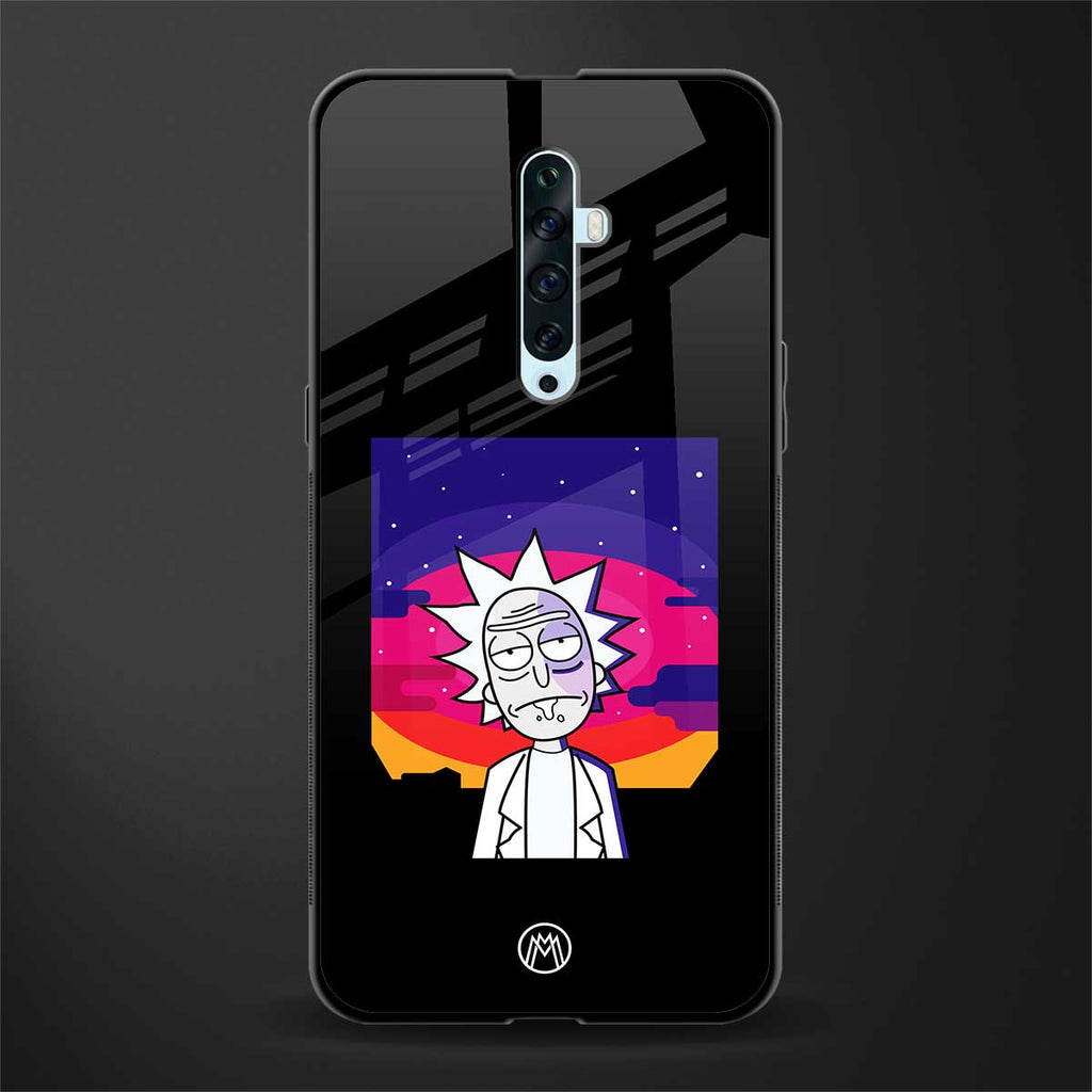 trippy rick sanchez glass case for oppo reno 2f image