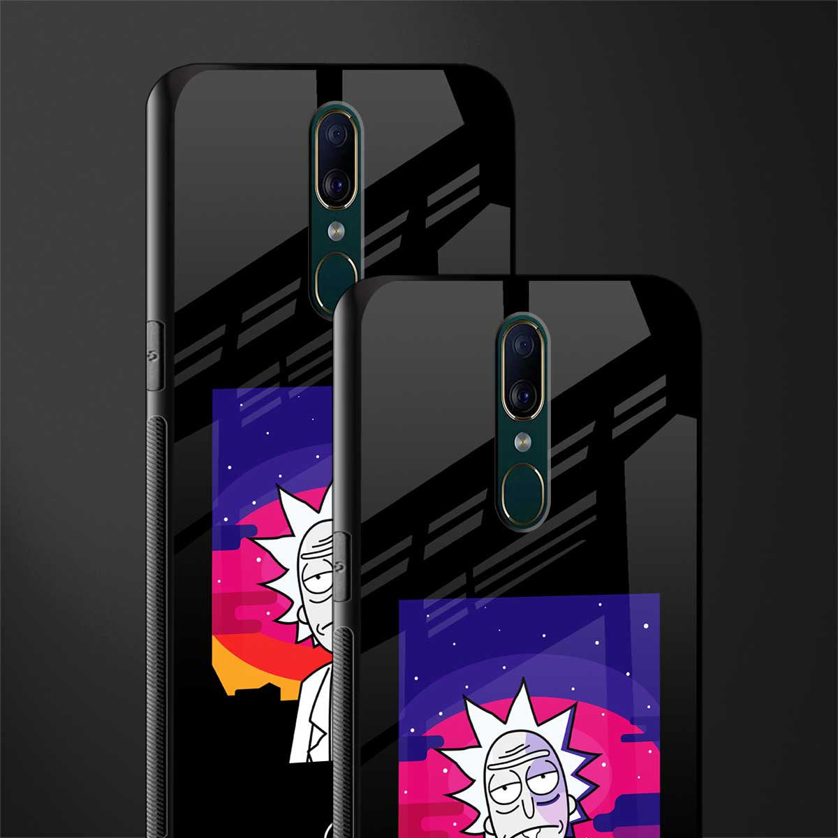 trippy rick sanchez glass case for oppo f11 image-2