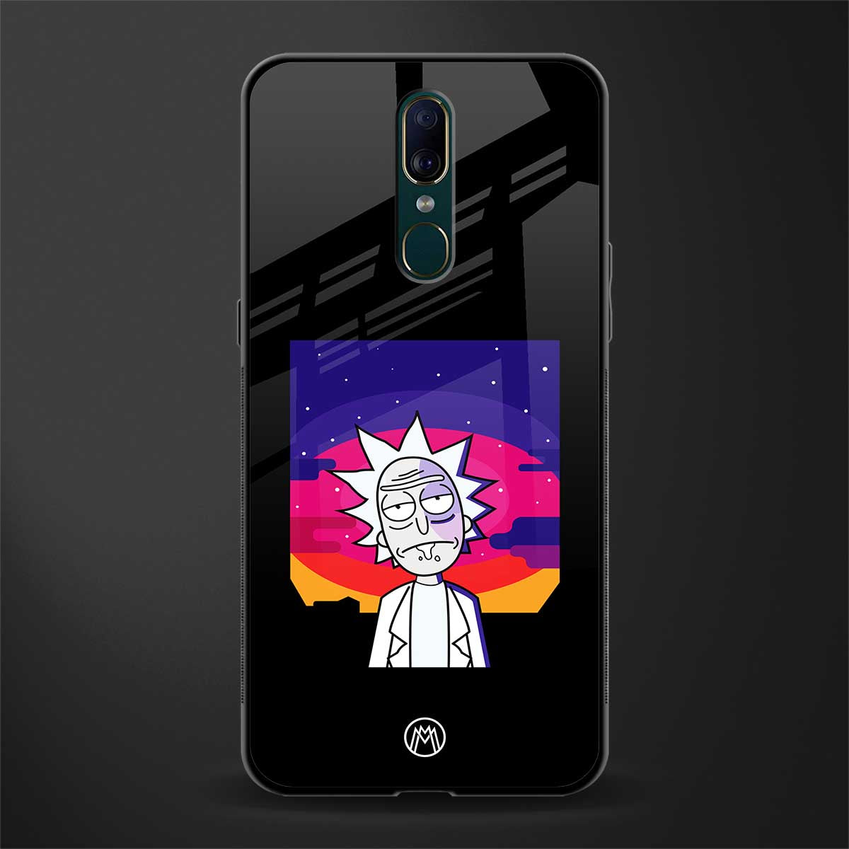 trippy rick sanchez glass case for oppo f11 image