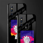 trippy rick sanchez glass case for vivo v15 image-2