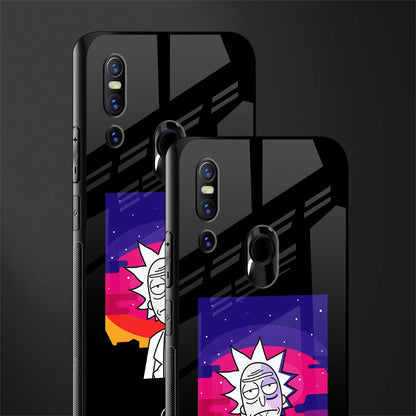 trippy rick sanchez glass case for vivo v15 image-2