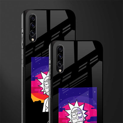 trippy rick sanchez glass case for samsung galaxy a70 image-2